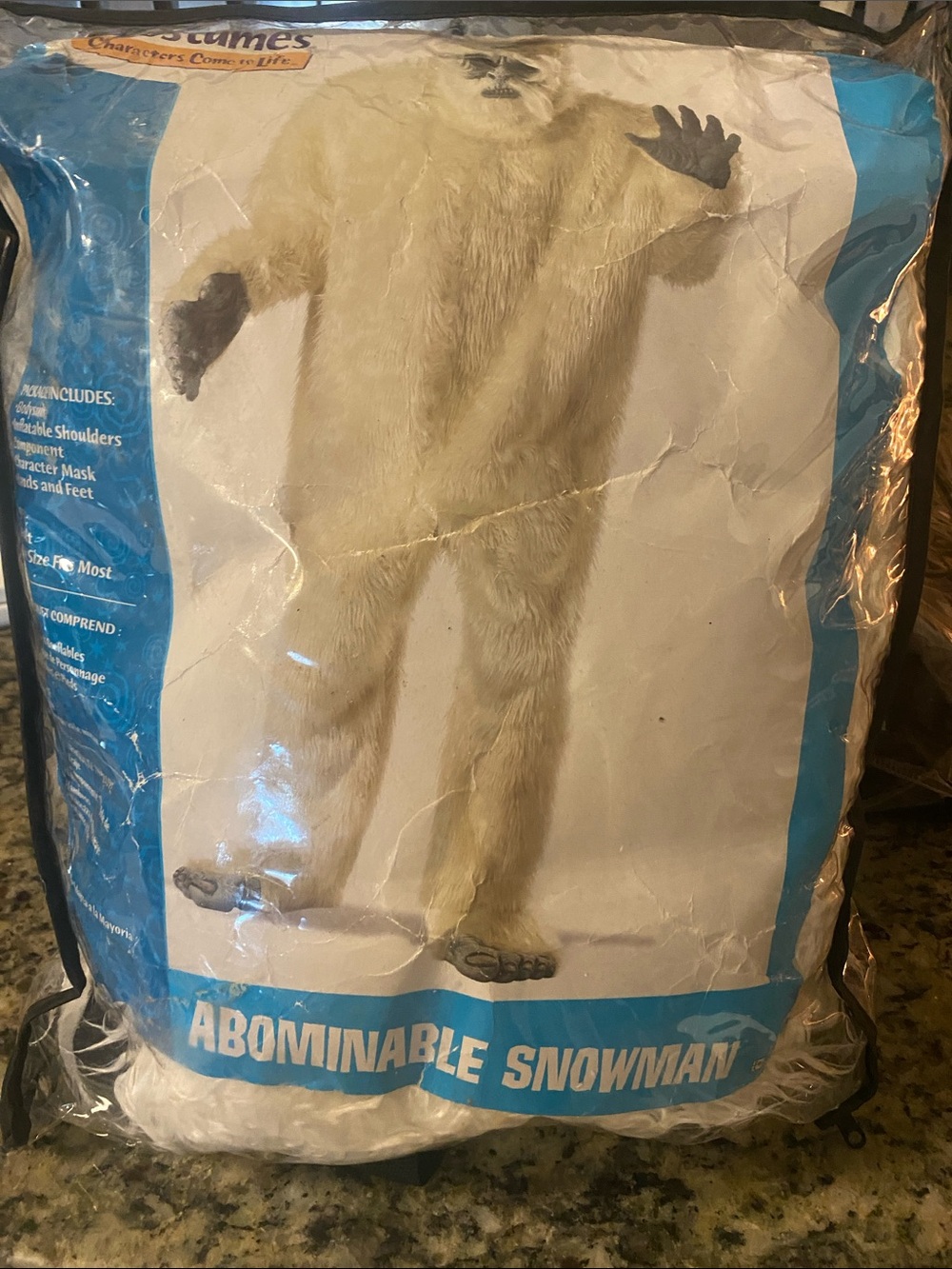 Abominable Snowman Adult One-size - White Brand new